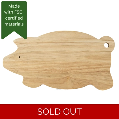 Hevea Chopping Board - Pig